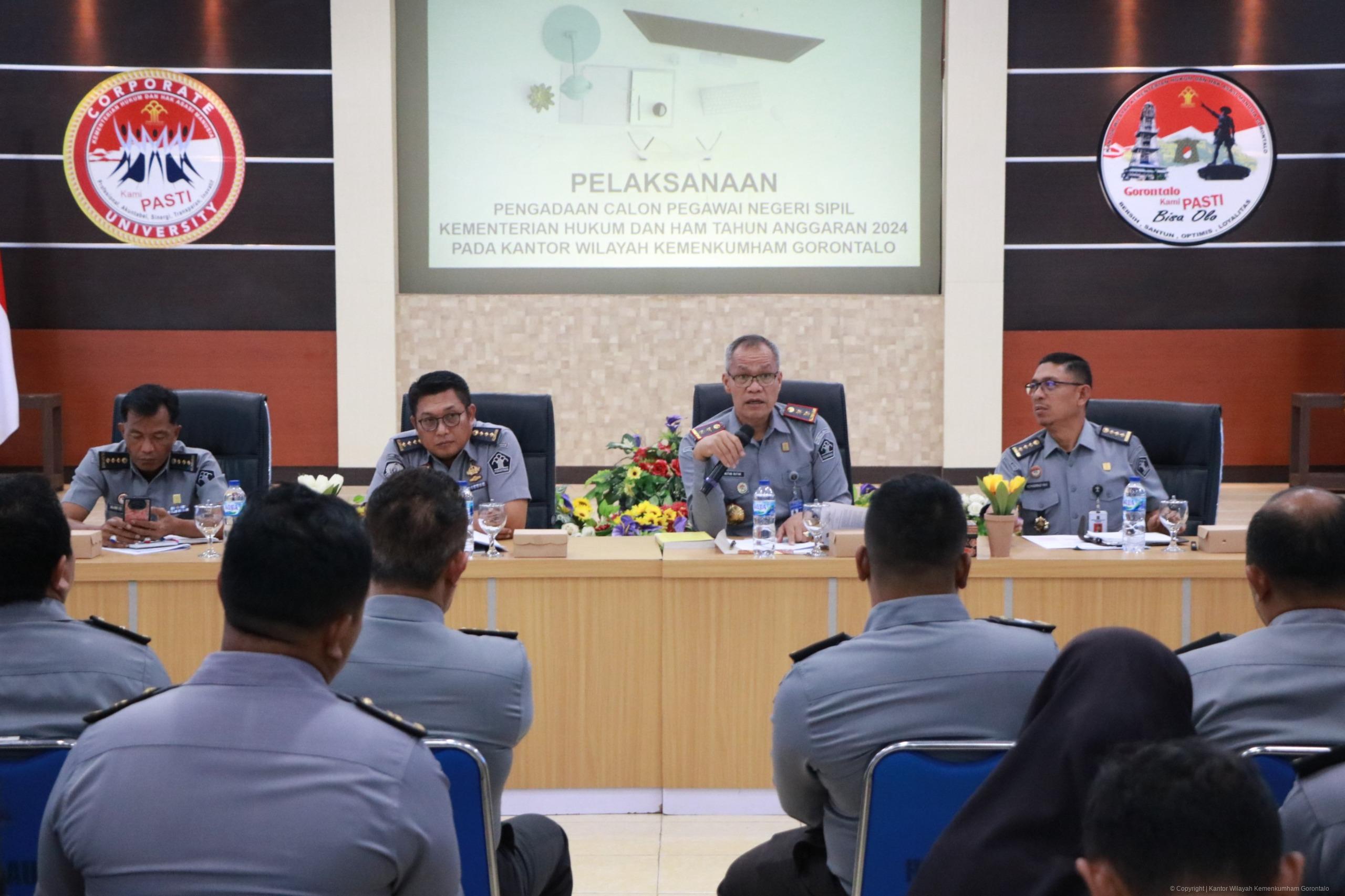 Kemenkumham Gorontalo Pastikan SKD CPNS 2024 Berintegritas