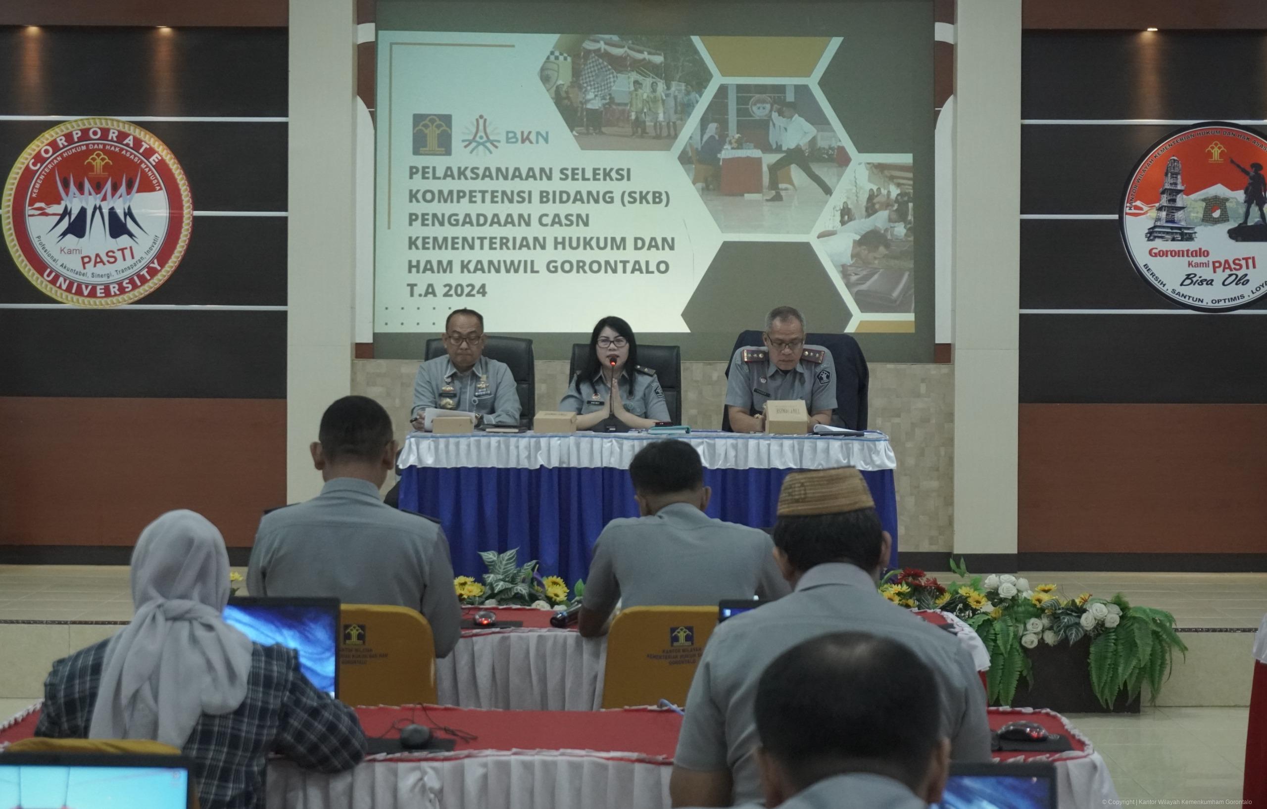 Kemenkumham Gorontalo Matangkan Persiapan Seleksi SKB CPNS 2024